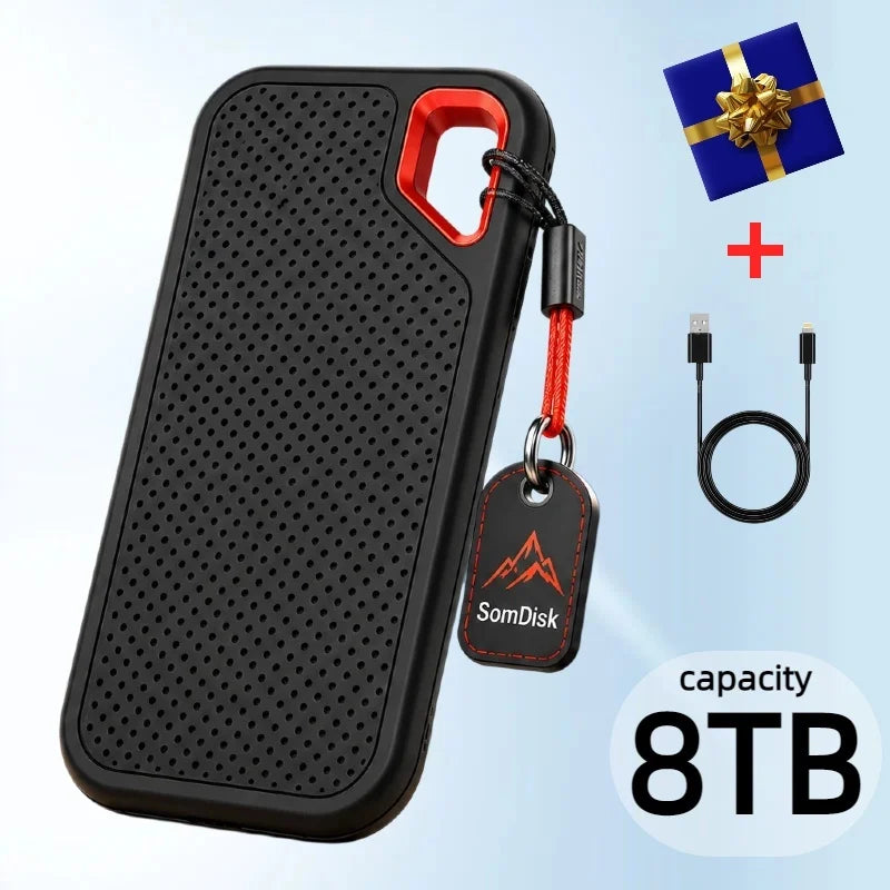 1TB Portable SSD Waterproof Shockproof for Desktop Computer Plug&Play High Speed External Solid State Drive