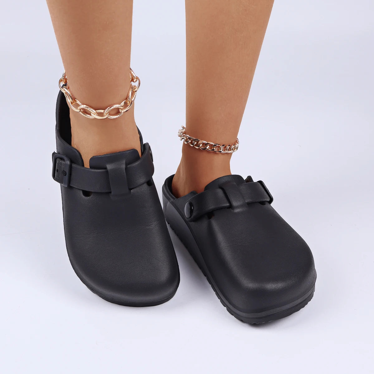 House Slippers Adjustable Buckle EVA Women's Slippers