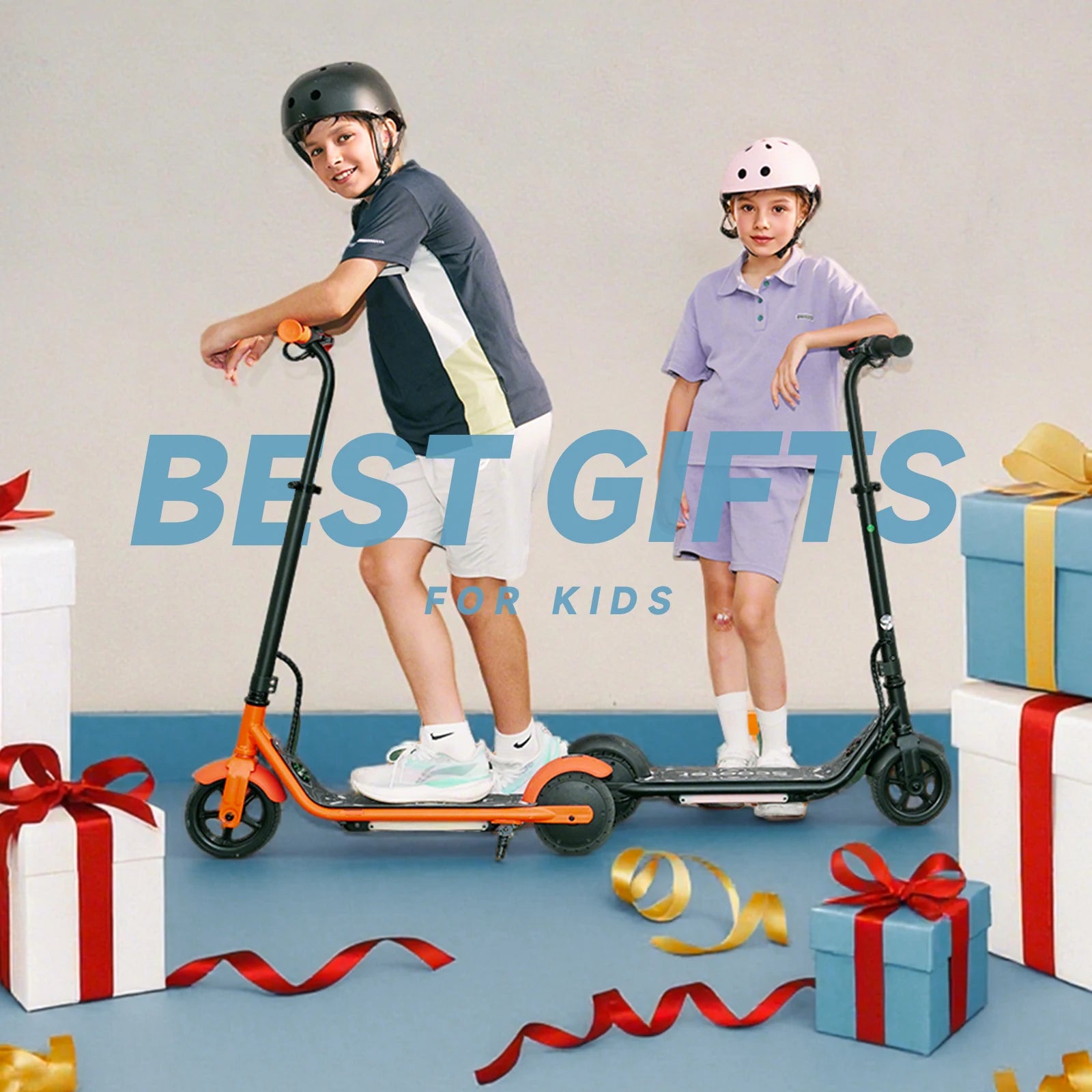 iScooter K2Pro Kids E-Scooter Safe Finger Throttle&Brake 3 Speeds(16km/h) 150W Motor 9km Range 2.6Ah Battery LED Lights for Fun