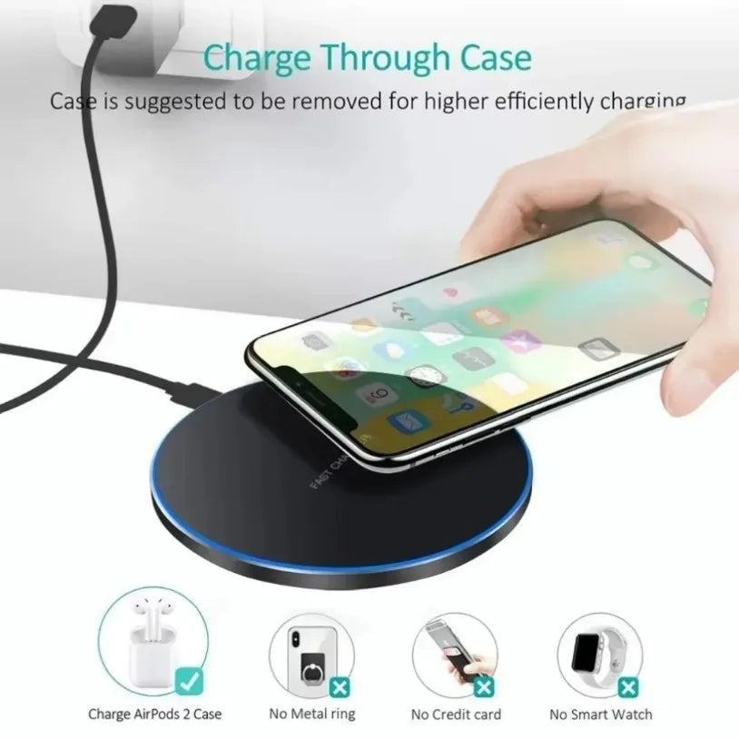Wireless Charger Pad Induction Fast Wireless Charging Station