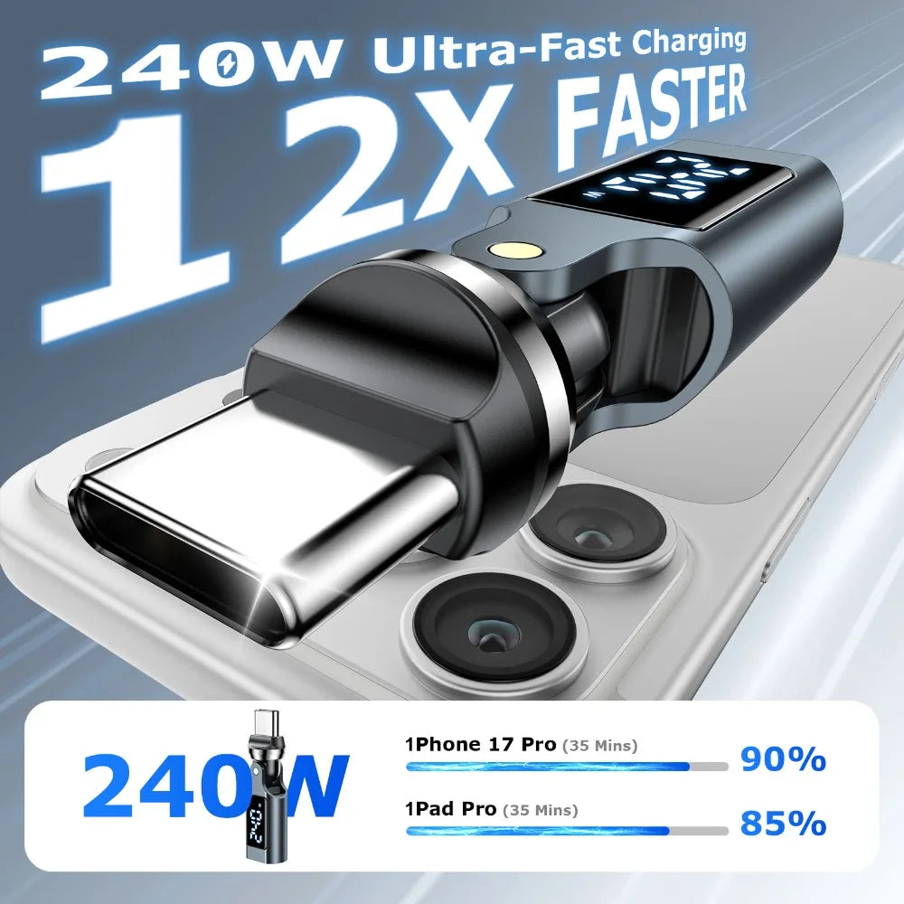 AUFU 240W 5A Type C Adapter USB C to Type-C Digital Display Female Convertor