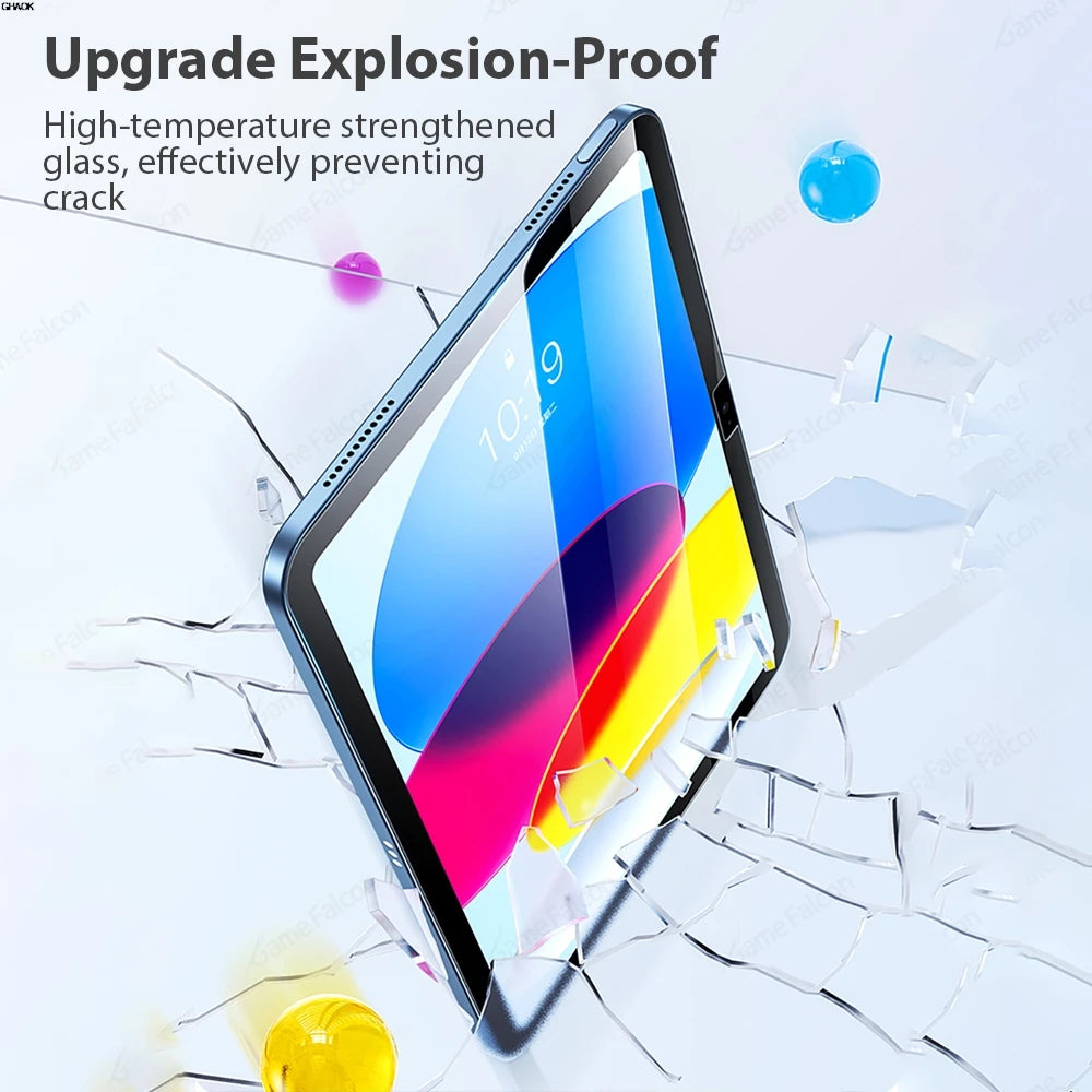 Tempered Glass Screen Protector For iPad A16 Air 13 11 5 4 M3 2025 10th Generation For iPad Pro 12.9 M4 M2 9th 7th Mini 6 7 Film