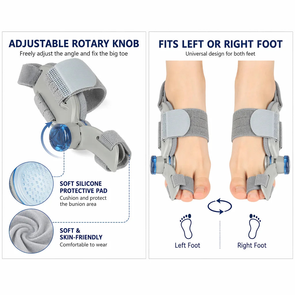 Bunion Splint Foot Hallux Valgus Braces Rotatable Big Toe Separator