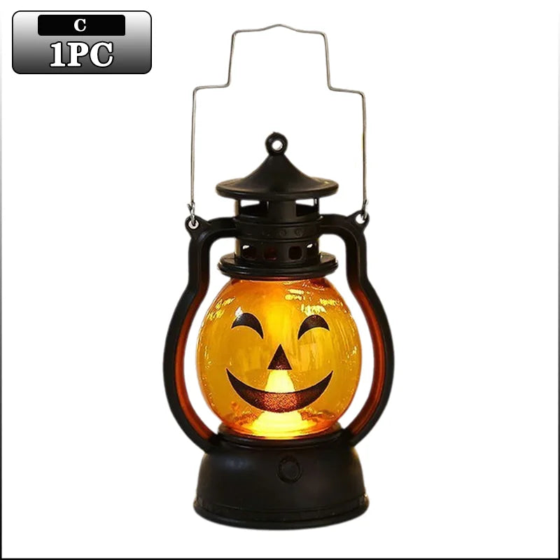 Halloween Pumpkin Ghost Face Lamp Portable Skull Decoration