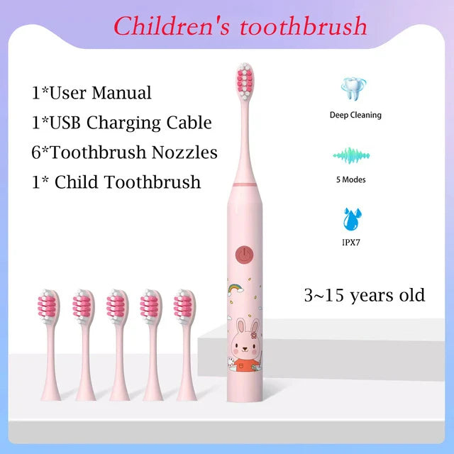 Children's Clean Sonic Electric Toothbrush Cartoon