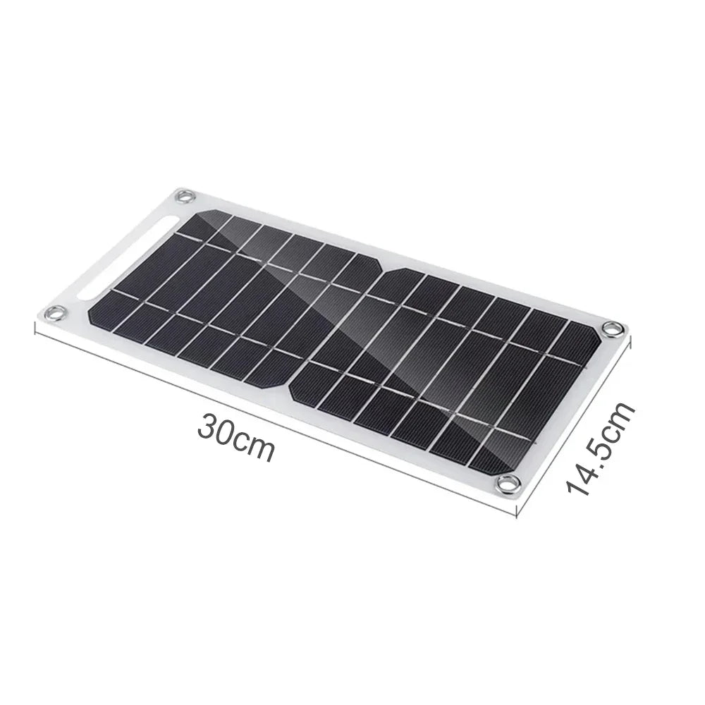 5V Flexible Solar USB Charger Photovoltaic Power Soft Panel Emergency Outdoor Charger for Mobile Phone Fan Power Bank Must-Have