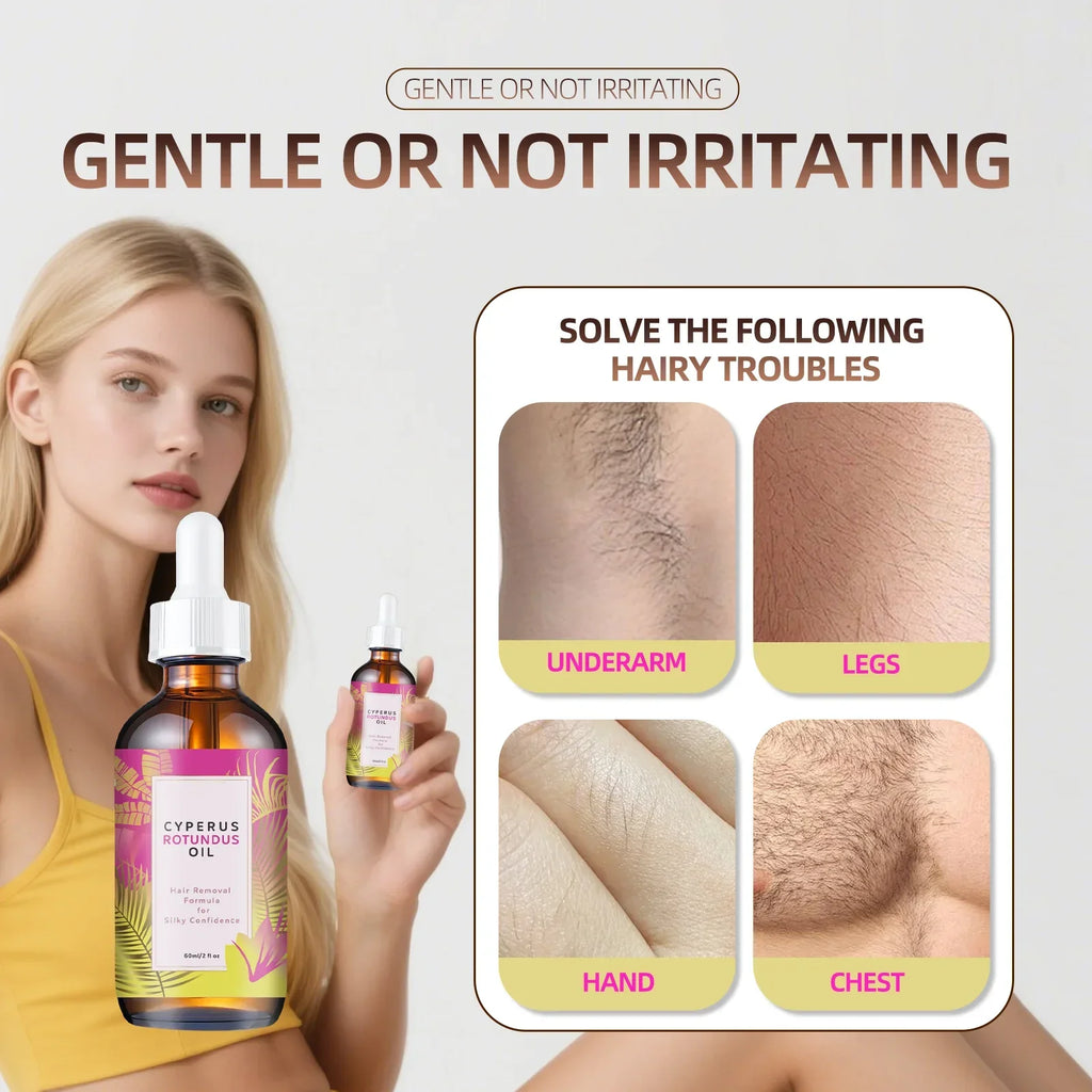 1-20 Pcs Natural Hair Growth Inhibitor Oil - Long-Lasting Reduction with Jojoba & Almond Oil for Smooth, Silky Skin.