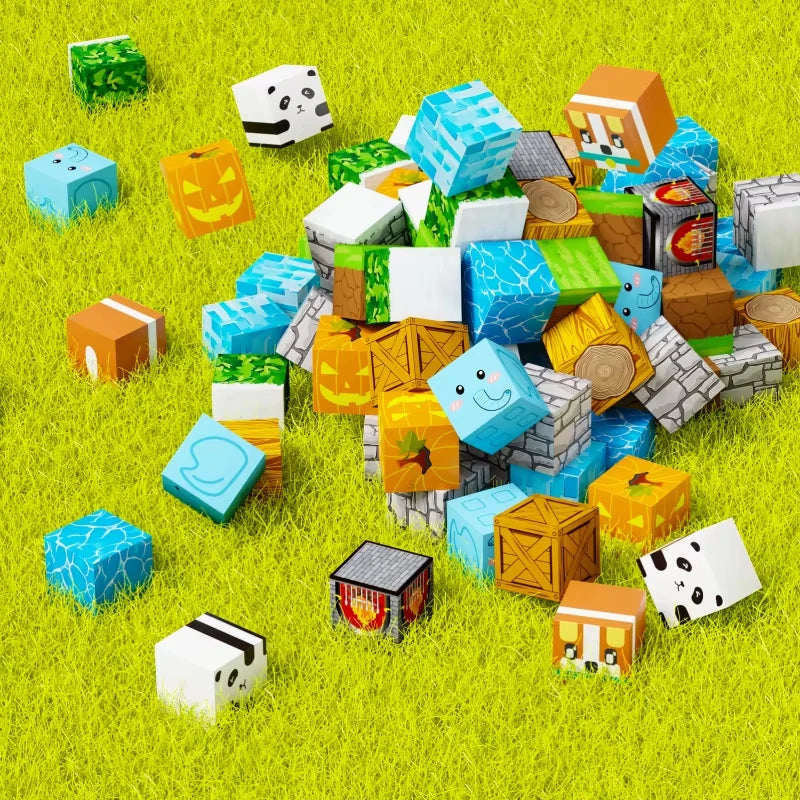 100PCS DIY Magnetic Building Block Set Home-Made Educational Toy Kit for Kids Creative Construction Playset