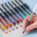 12pcs/Pack Of Quick-Drying Color Neutral Ballpoint Pens