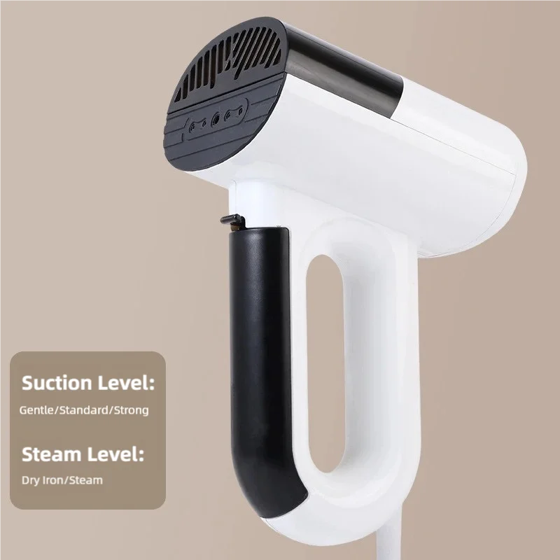 TINSOL 1000W Handheld Steam Iron for Home Clothes, 5500PA Suction Dry Ironing Vacuum Steam Machine with Smart Sensor