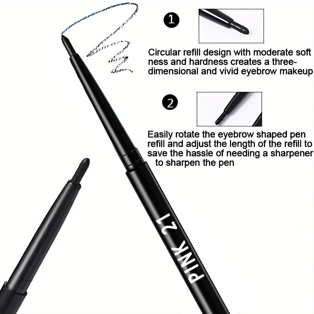 3pcs Waterproof Black Eyeliner Pencils-Smudge-Proof, Long-Lasting &Beginner-Friendly Eye Makeup