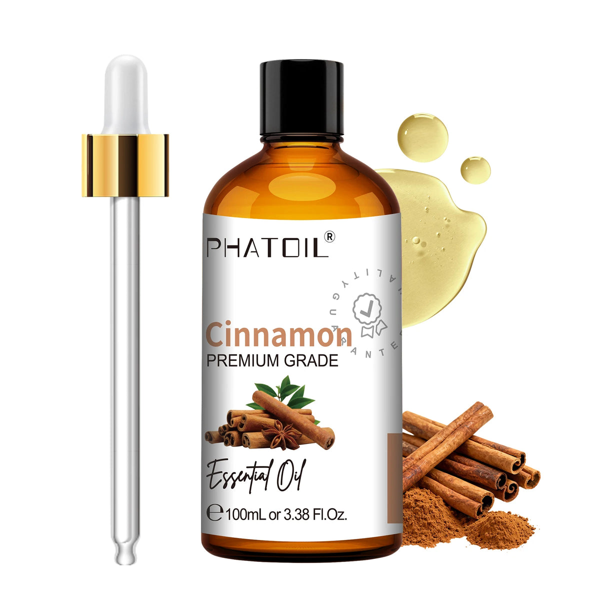 PHATOIL 100ml(3.38 fl.Oz) Eucalyptus Peppermint Tea tree Vanilla Bergamot Aromatherapy Essential Oil For Diffuser,Candle Making