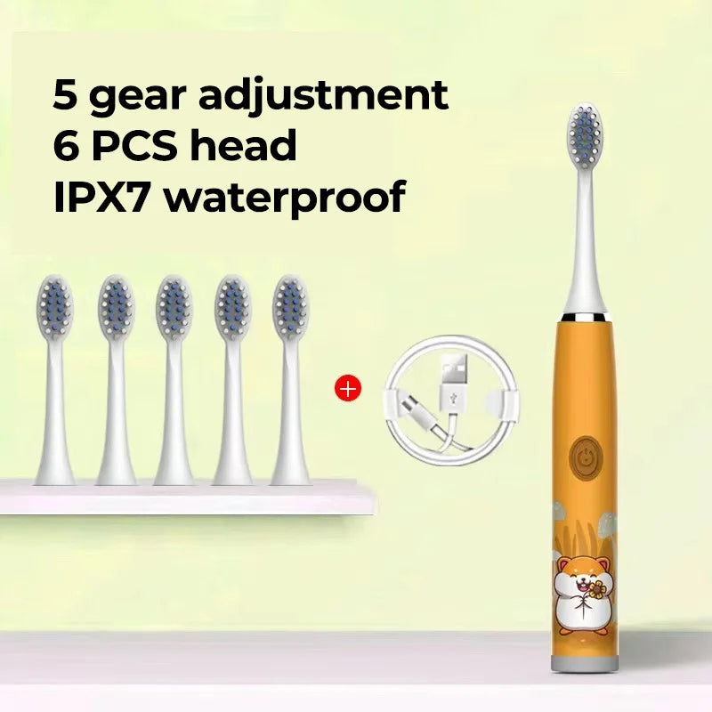 USB Sonic Child Electric Toothbrush Rechargeable Colorful