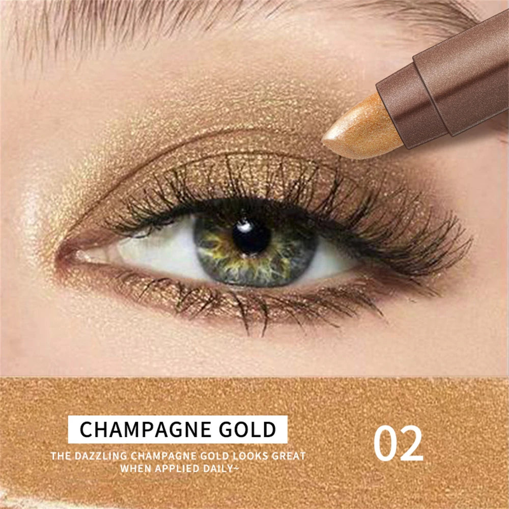 Metallic Dual Ended Eyeshadow Stick Diamond Shimmer Highlighter Pencil