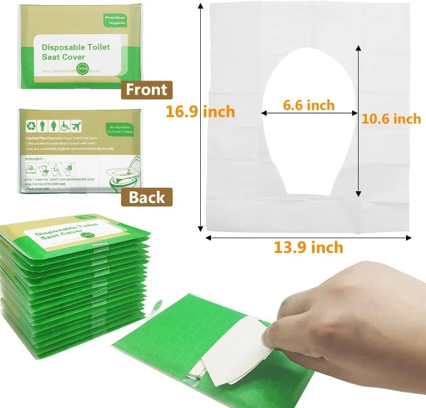 Disposable Toilet Seat Cover Portable Travel Camping Hotel Bathroom