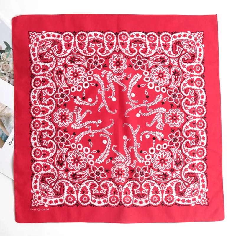 Unisex Hip Hop Women Men Bandana Scarf Punk Square Bandanas Headwear Fashion
