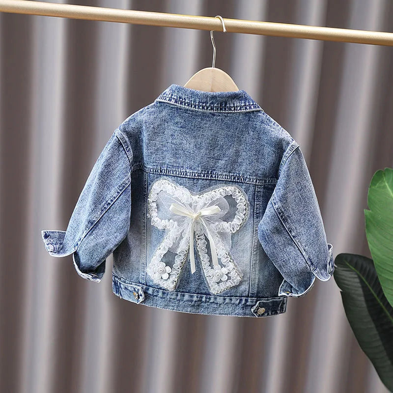2 3 4 5 6 7 8 9 10 11 12 Years Spring Girls Denim Jacket New Fashion Cute