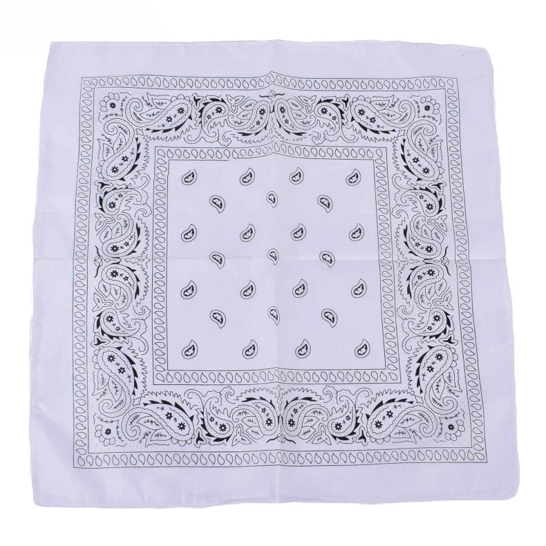 Fashion Hip Hop Wine Red Hair Scarf Unisex Retro Square Scarves Headwear Bandanna Hair Band Neck Wrist Wrap Band Accessories