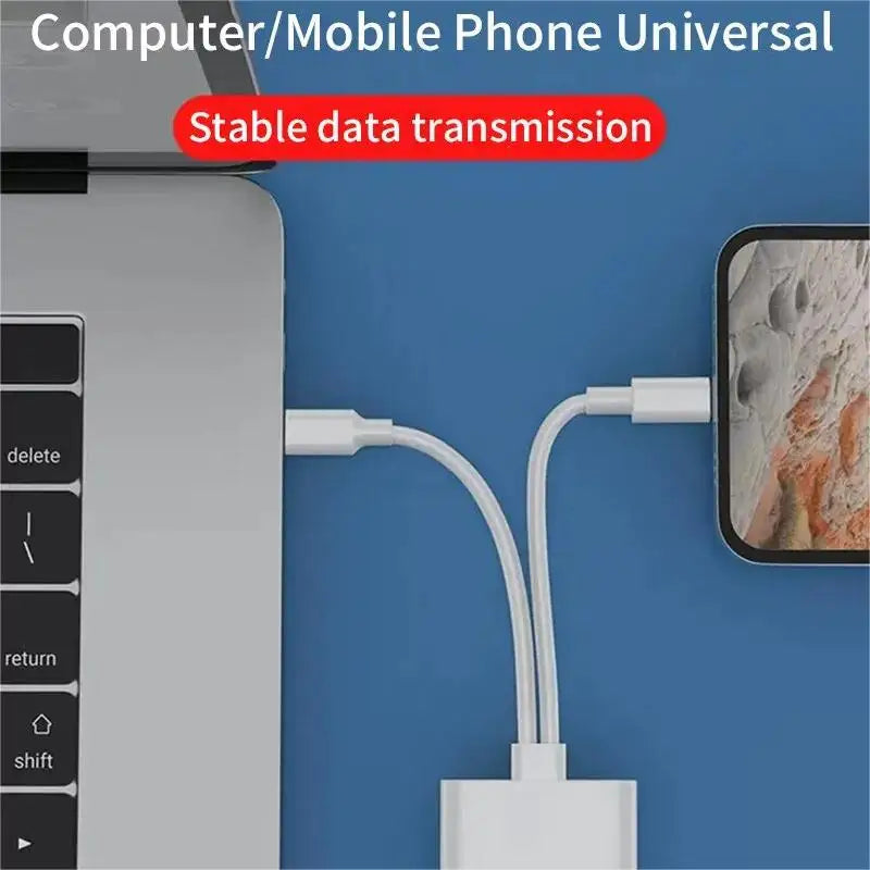2 In 1 OTG Card Reader Type C Lightning to SD TF Memory Card