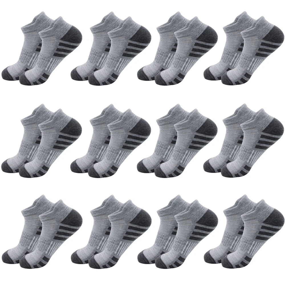 6/24 Pairs Cushioned Breathable Ankle Athletic