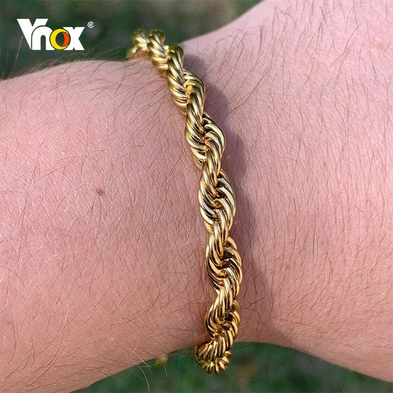 Vnox Unisex Rope Chain Bracelets for Men Women