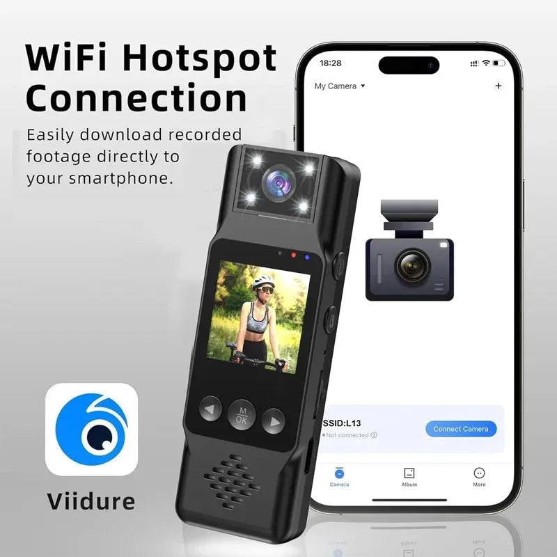 Sports Camera Portable Wifi Magnetic Back with Night Vision DVR