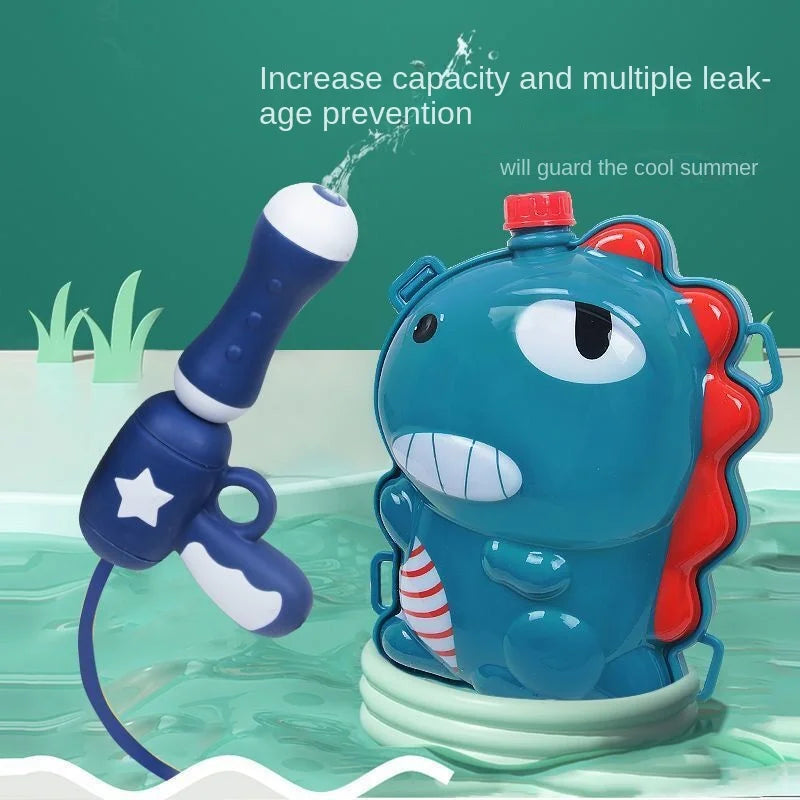 Children's Backpack 2000ml Water Gun Pull Type Large Capacity Storage Summer Funny Parent Interactive Cartoon Backpack Water Gun