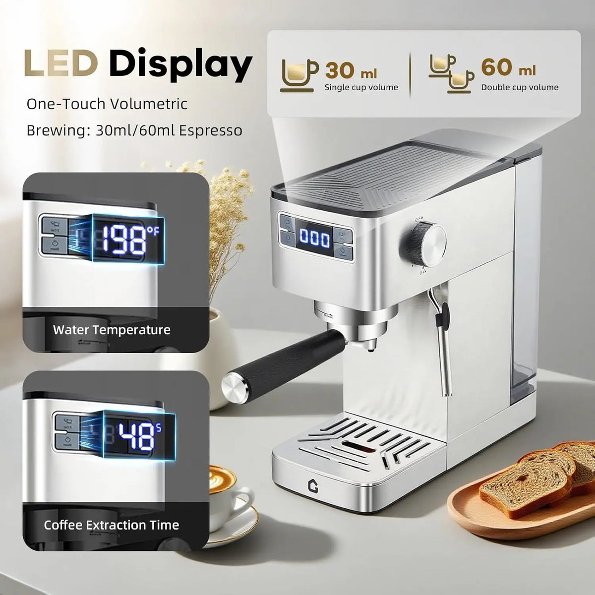 Tacleekii Espresso Machine 20 Bar Coffee Maker
