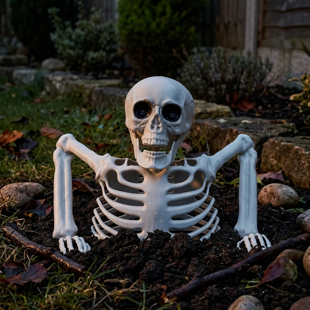 Halloween Realistic Skeleton Ornament with Movable