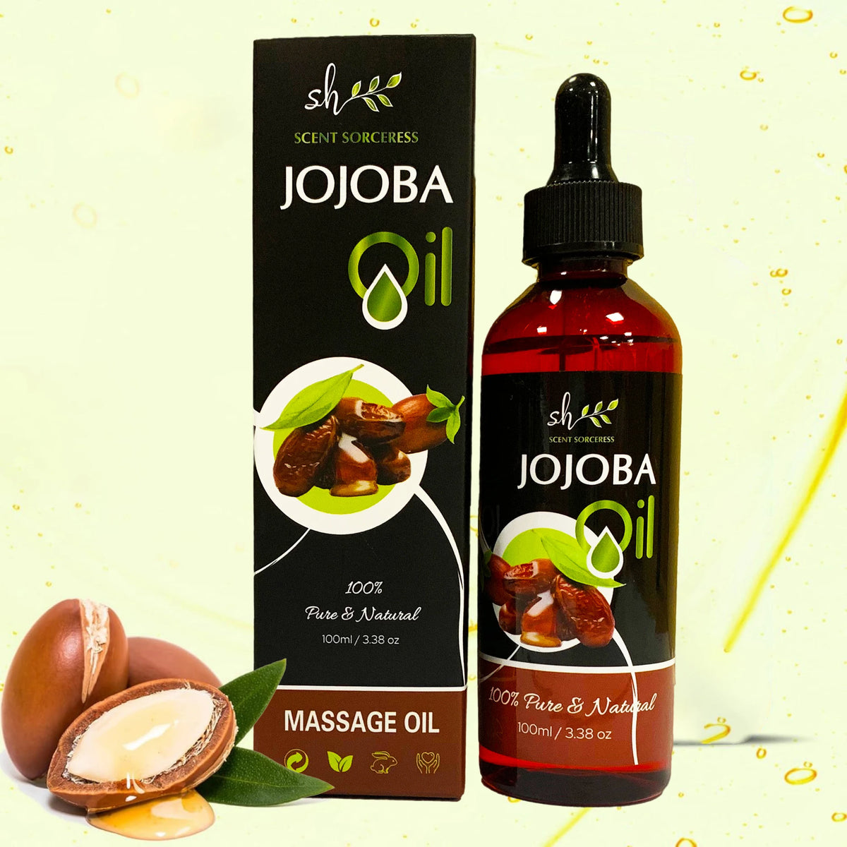 100ml Jojoba oil 2026 New Nourishing Brighten Skin for Relaxing Massage