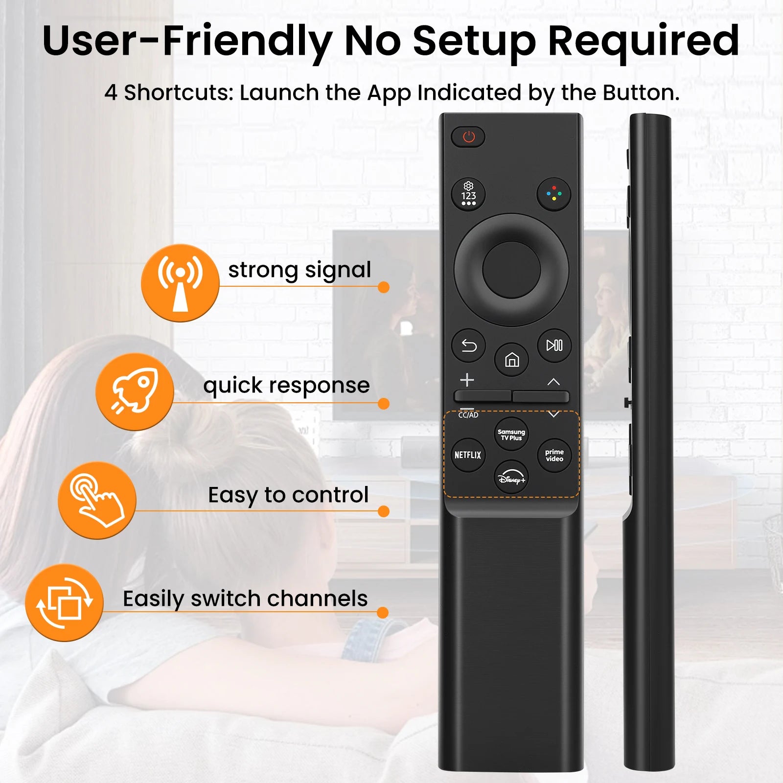 Replacement for Samsung TV Remote Control ,Universal for 2019-2026 Samsung Smart TVs(Frame/QLED/Crystal UHD/Neo QLED/OLED)