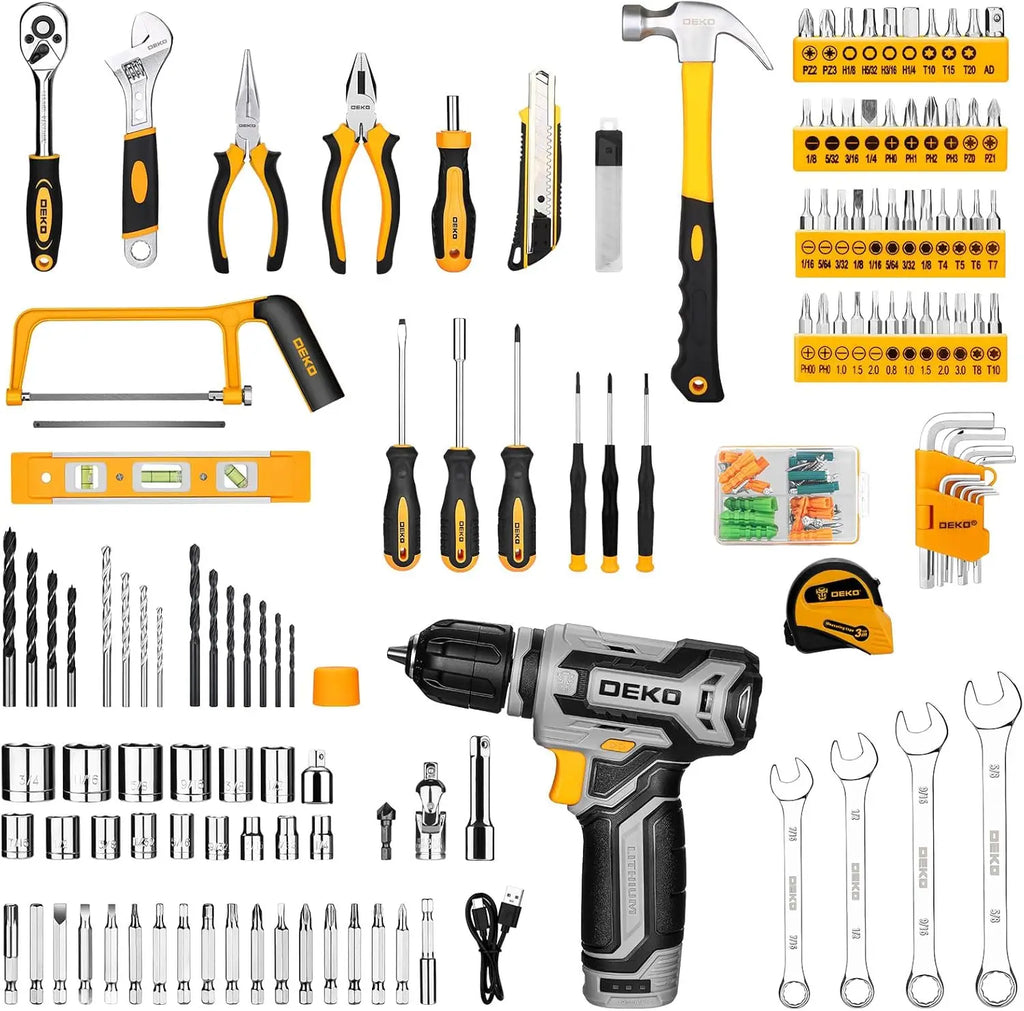 DEKO Home Mechanic Toolbox with 12V Power