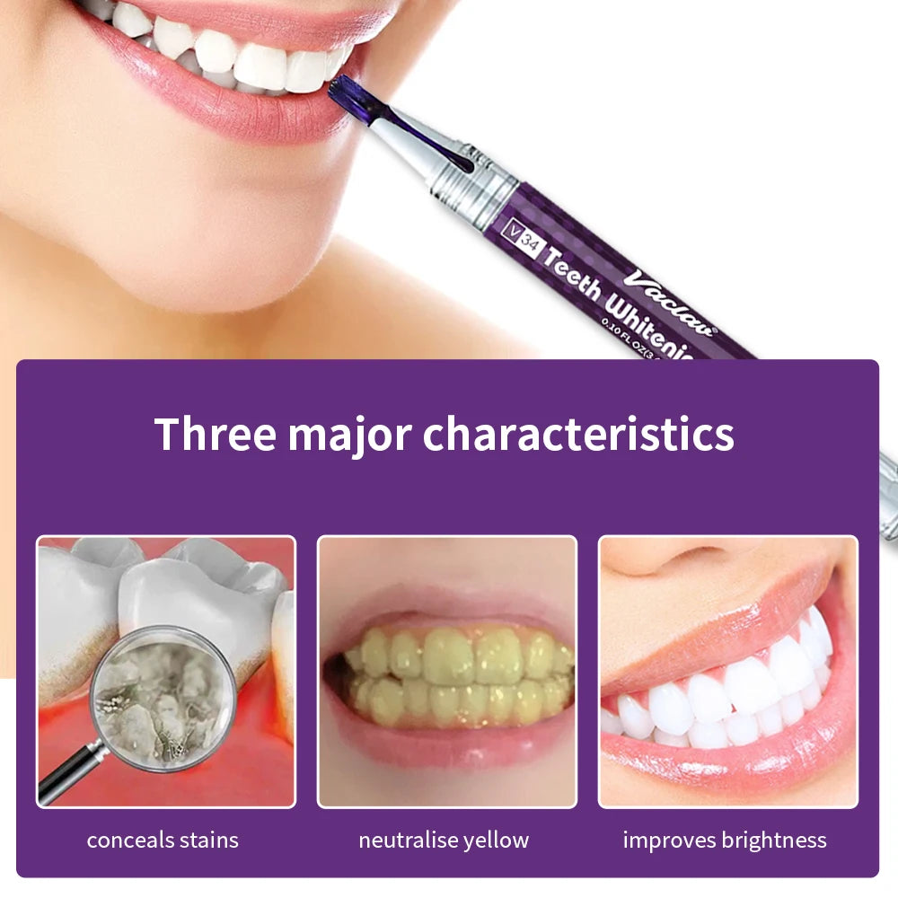 Purple Teeth Whitening Gel Pen Color Correction