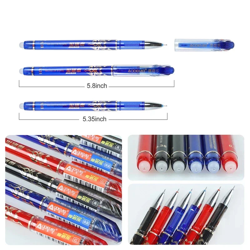 52Pcs/Set Gel Pen Erasable Refill Rod Erasable Pens 0.5mm