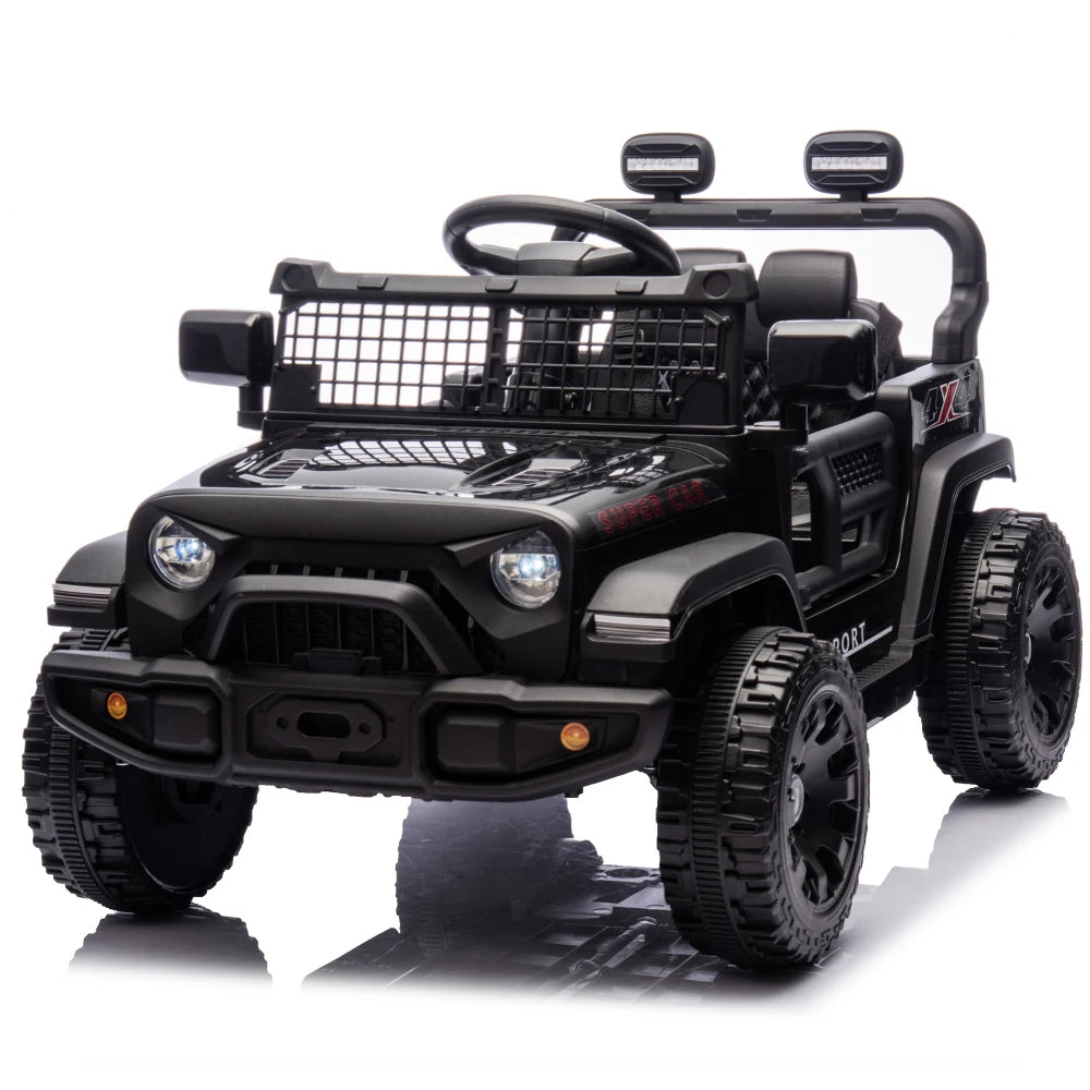 24V Kids Ride on Car W/Parents Control,Four-wheel suspension,2WD,Power display,Bluetooth,MP3,Music,LED headlight,Provide a speed of 1.86-3.11MPH For Kids Around 3 years old.