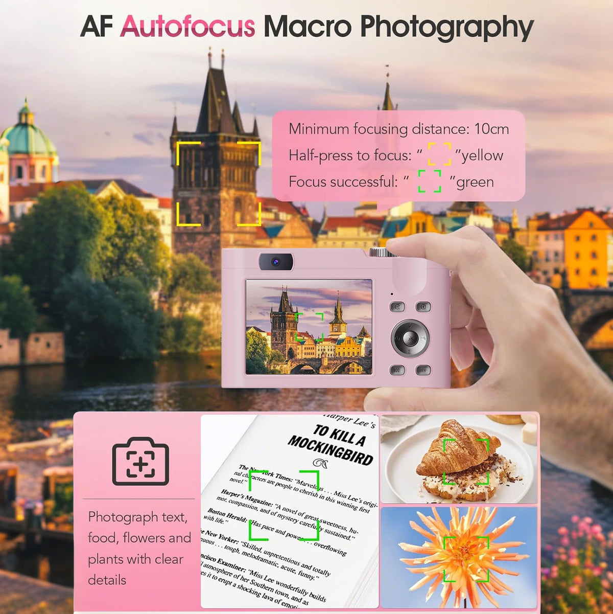 4K30FPS Digital Camera with Autofocus | 48MP Ultra-Compact Vlogging Camera for Photography