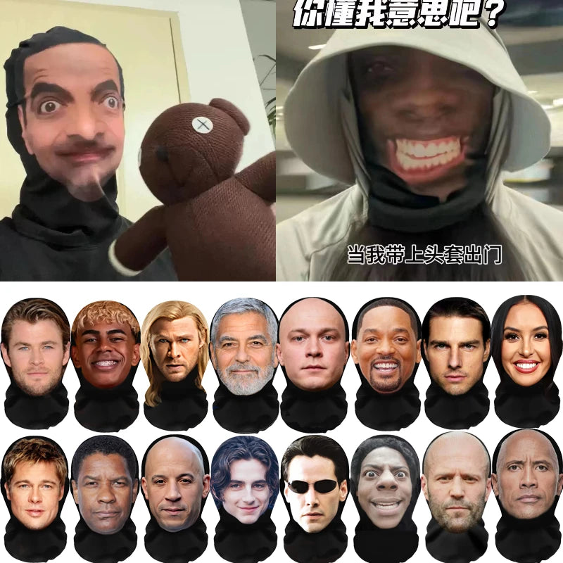 New Funny Cosplay Mesh Mask for Men Women Halloween Party