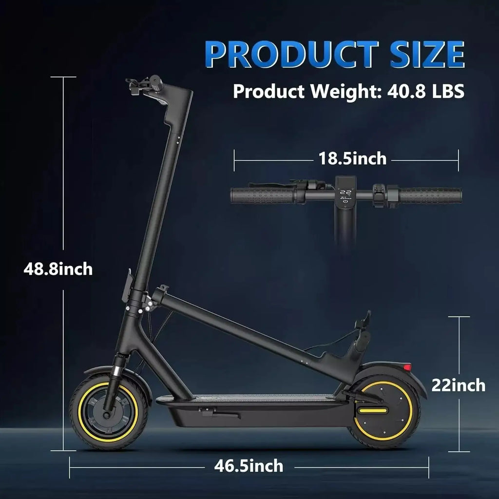 LADPED LPMAX 10" tires Folding Electric Scooter 22MPH Max Speed 500W 14.5AH 28Miles Long Range