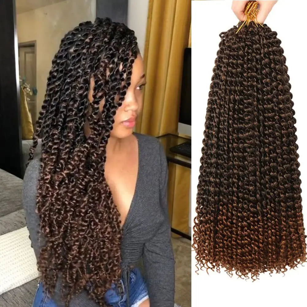 Passion Twist Crochet Hair 22Inch 7Pack Water Wave