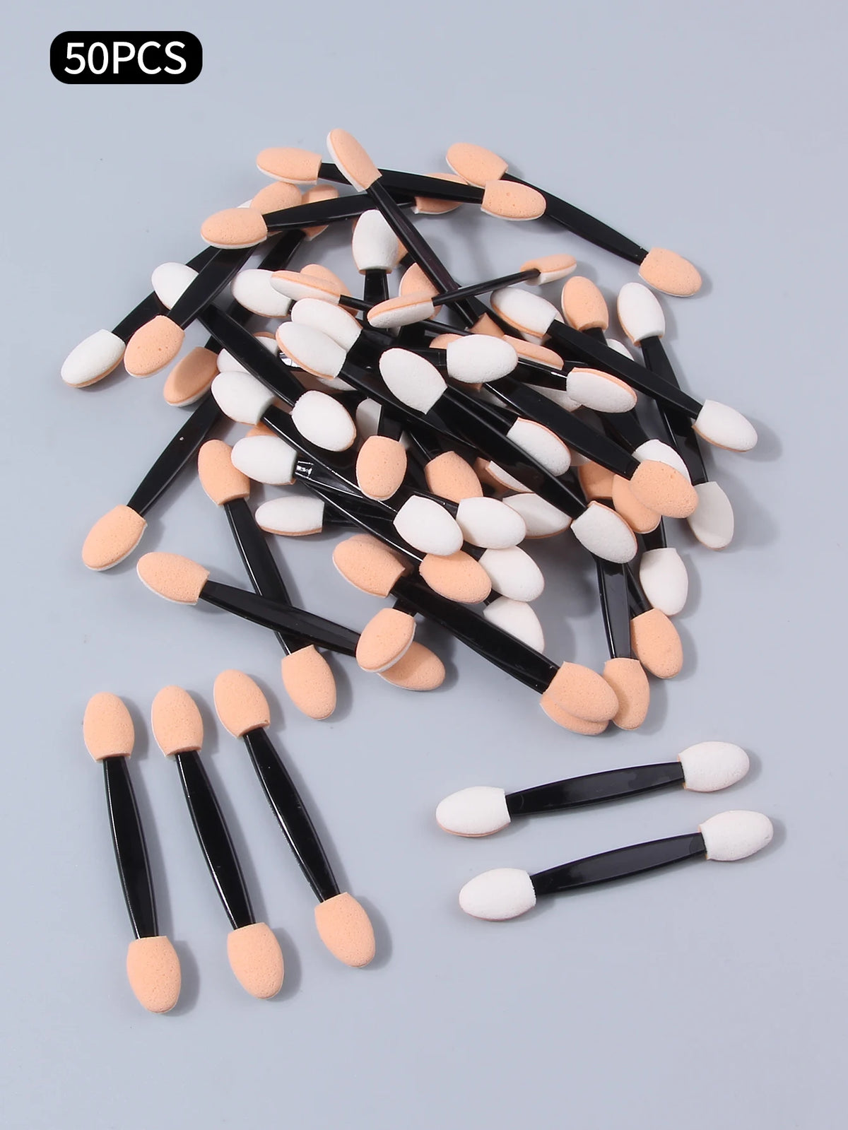 Wholesale 50Pcs Disposable Eyeshadow Brush Portable Double End Sponge Eye Shadow Applicators