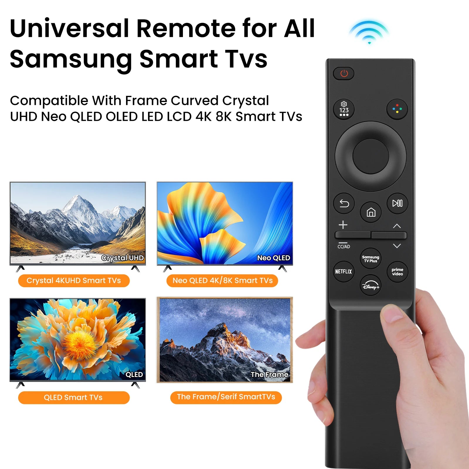 Replacement for Samsung TV Remote Control ,Universal for 2019-2026 Samsung Smart TVs(Frame/QLED/Crystal UHD/Neo QLED/OLED)
