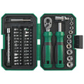 1/4" Drive Quick-Release 40 in 1 Ratchet Socket Bit Set Cr-V Steel Phillips/Slotted Screwdrivers for Repair & Hand Tools