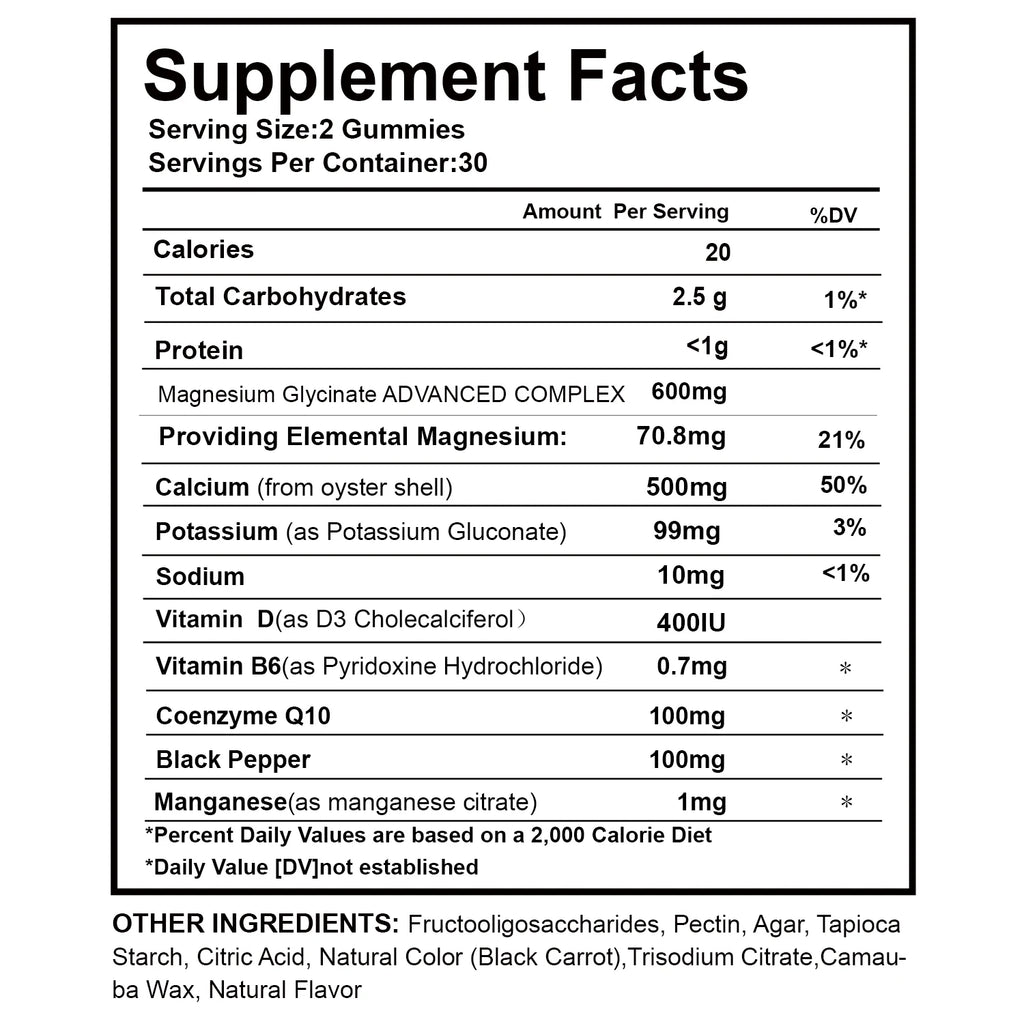 Magnesium Glycinate 600mg Per Serving With Black Pepper Vitamin D3 B6 Supports Normal Muscle