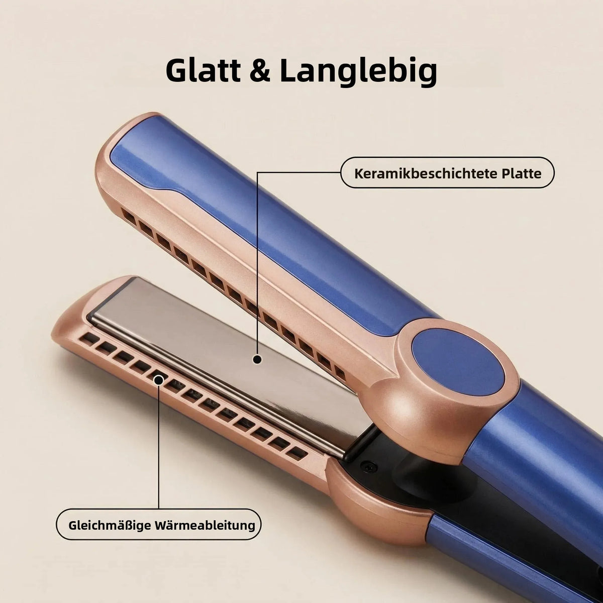SenCiciMen 2-in-1 Air Straight & Dryer Combo - Negative Ion Heated Flat Iron for Fast, Long-Lasting
