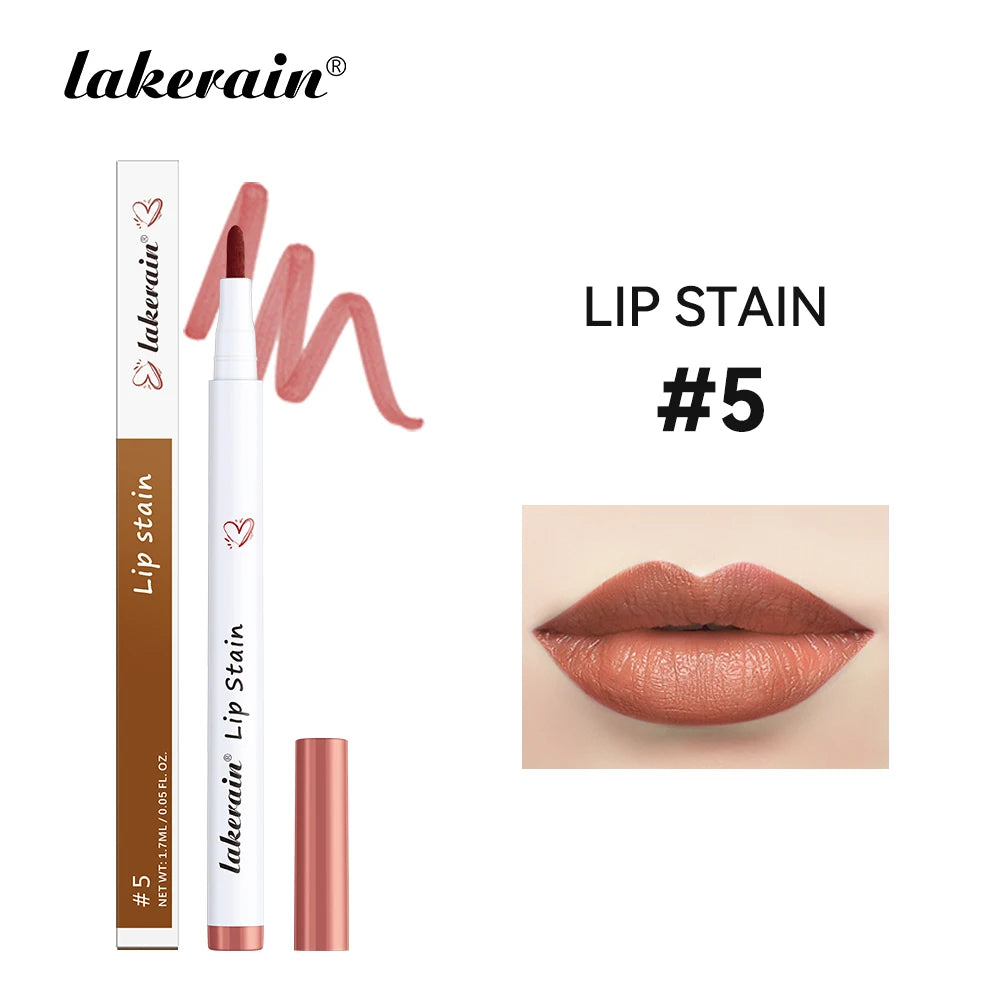 6Colors Lip Stain Pencil Liquid Lip Liner Waterproof Plumping Lip Tint