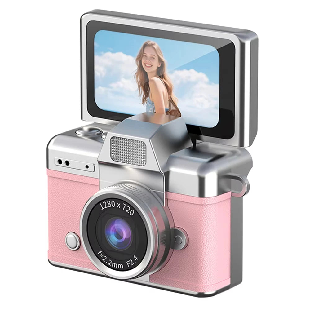 Ourlife Thumb Keychain Camera 1.47 Inch Flip Screen Retro CCD Mini Digital Camera HD Very Small Camcorder Video Recorder
