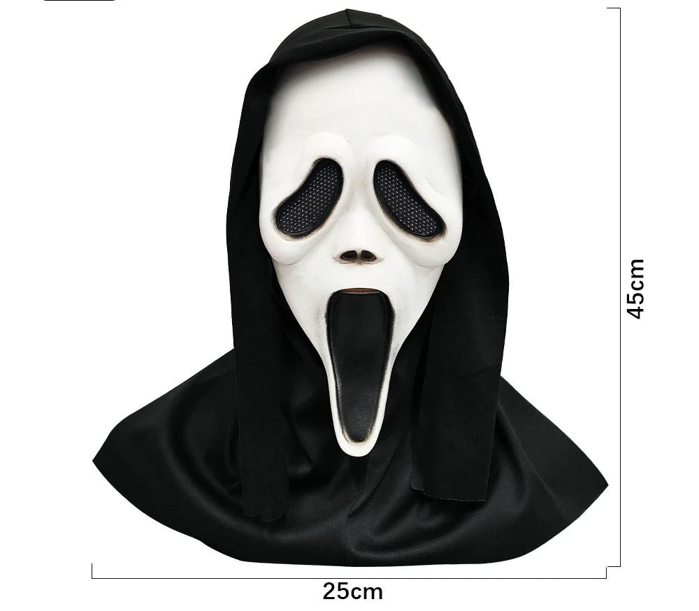 Skull Horror Movie Full Head Mask,Latex,High Elasticity,Cosplay Party props