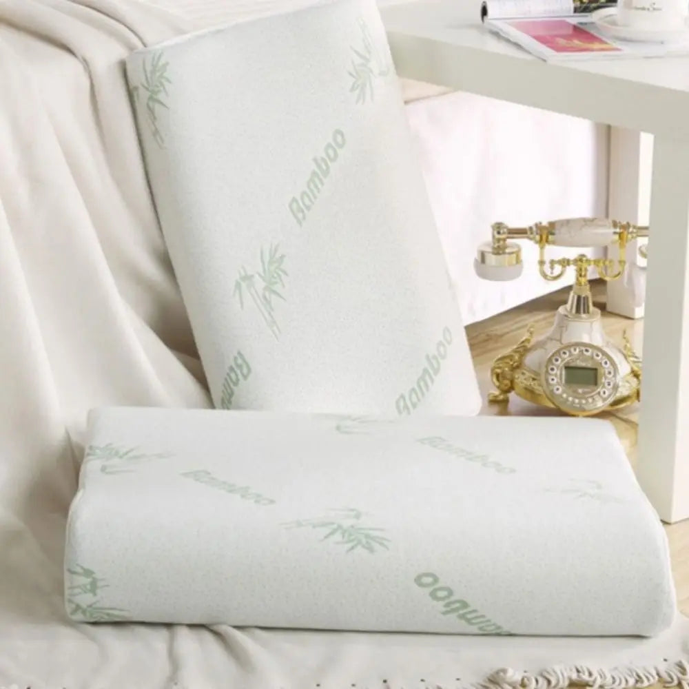 New Slow Rebound Bamboo Fiber Pillow Health Care Soft Memory Foam Pillow Support NeckRelief Comfortable Orthopedic Pillows Home