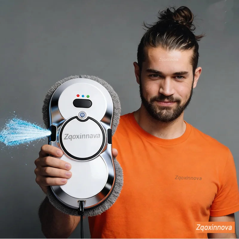 Water Spray Home Window Cleaning Robot With Tank Smart Window Glass Vacuum