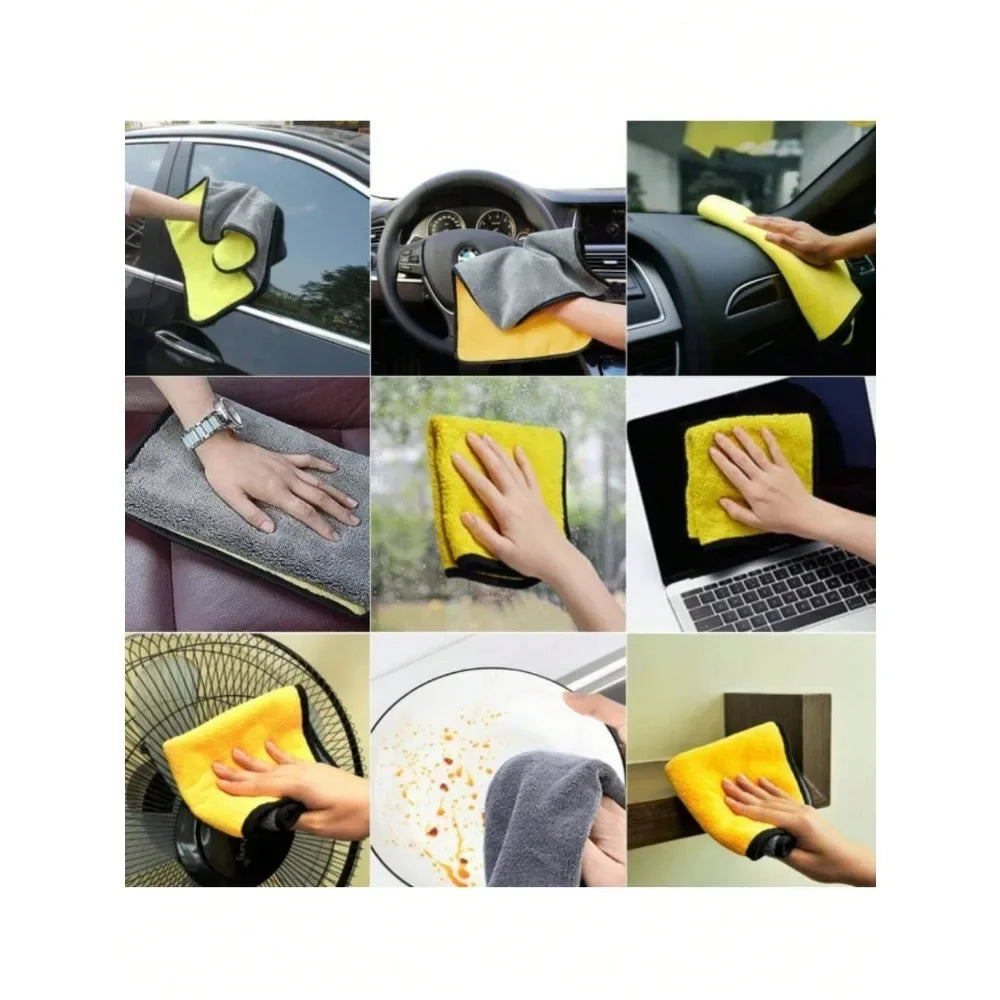 Double Layer Wash Cloth Microfiber Car Cleaning Towels 30X60cm 1/2/3/6/10pcs